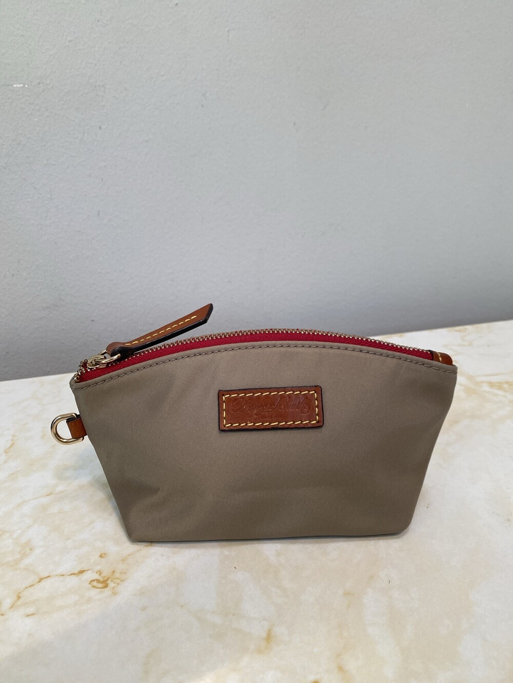 Dooney & Bourke Brown Zip Cosmetic Pencil Pouch